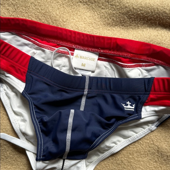 Marcuse navy and white swim brief - Picture 2 of 3